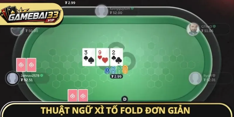 Thuật ngữ Xì Tố fold đơn giản