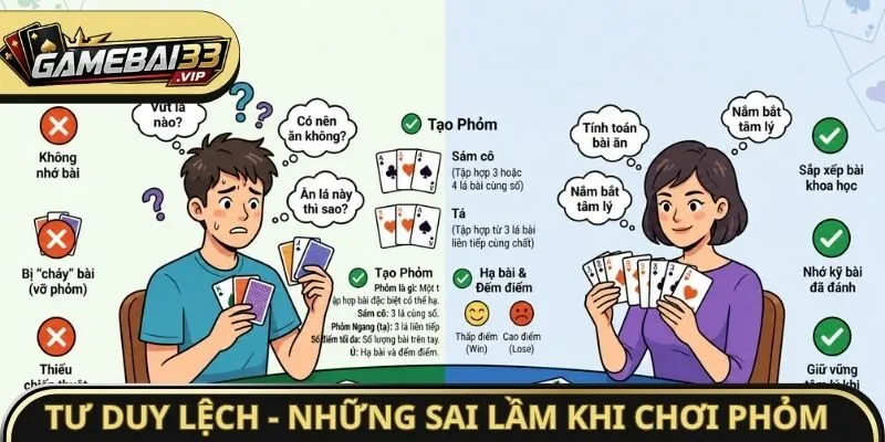 Tư duy lệch - những sai lầm khi chơi Phỏm